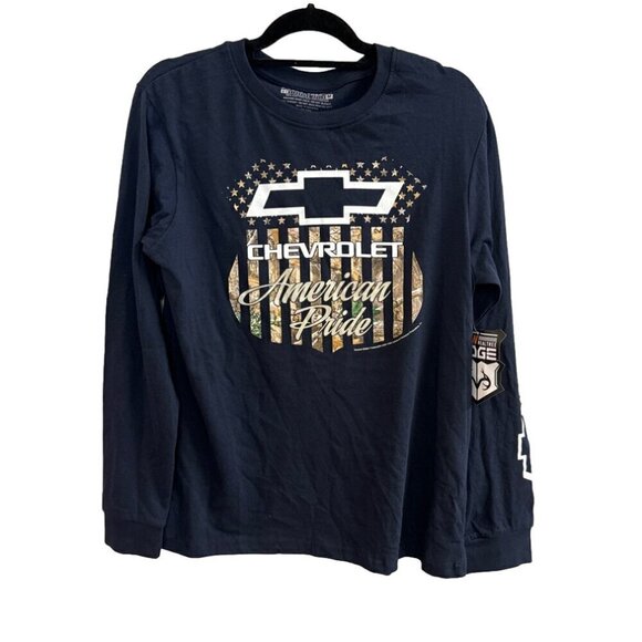 NWT RealTree " Chevrolet American Pride" Long Sleeve T-Shirt.  Size Medium - Picture 1 of 7
